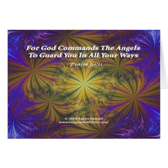 Cartão Por Deus Comanda Os Anjos (Frente Horizontal)