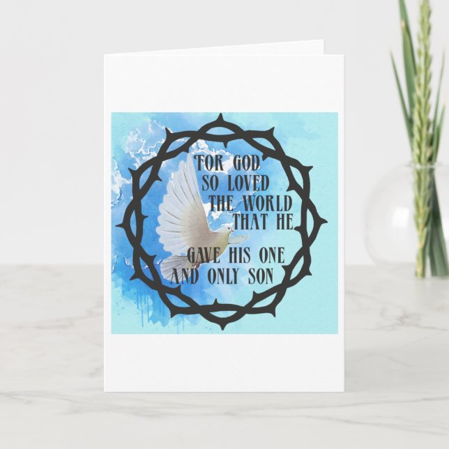 Cartão Por Deus, tão amado pelo mundo (Frente)