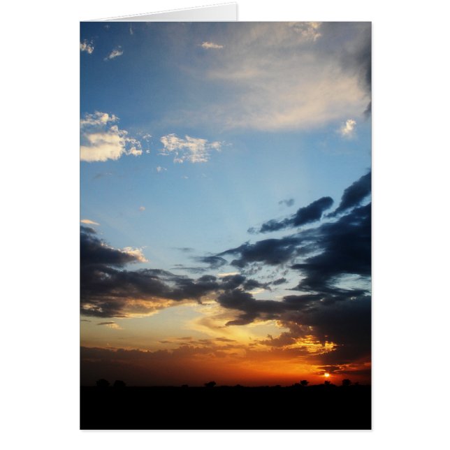 Cartão Por do sol #1 de Texas (Frente)