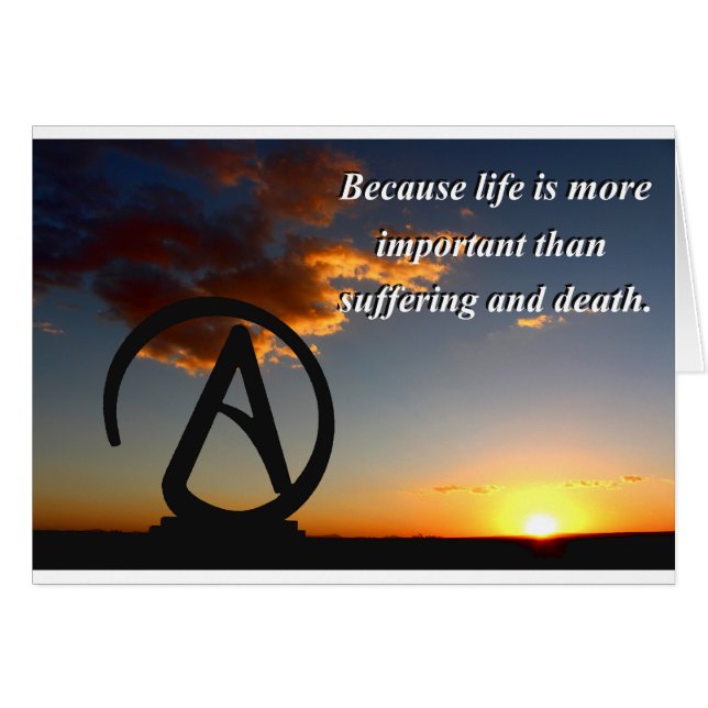 Cartão Por do sol ateu (Frente Horizontal)