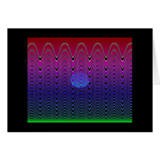 Cartão Por do sol azul #7 do pixel (cartão)