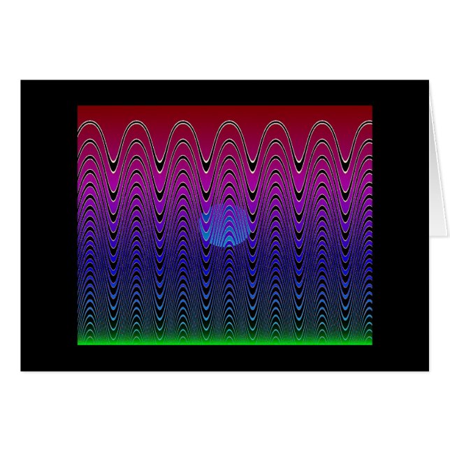 Cartão Por do sol azul #7 do pixel (cartão) (Frente Horizontal)