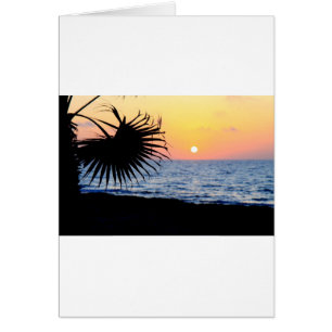 CARTÃO POR DO SOL BONITO DA PRAIA