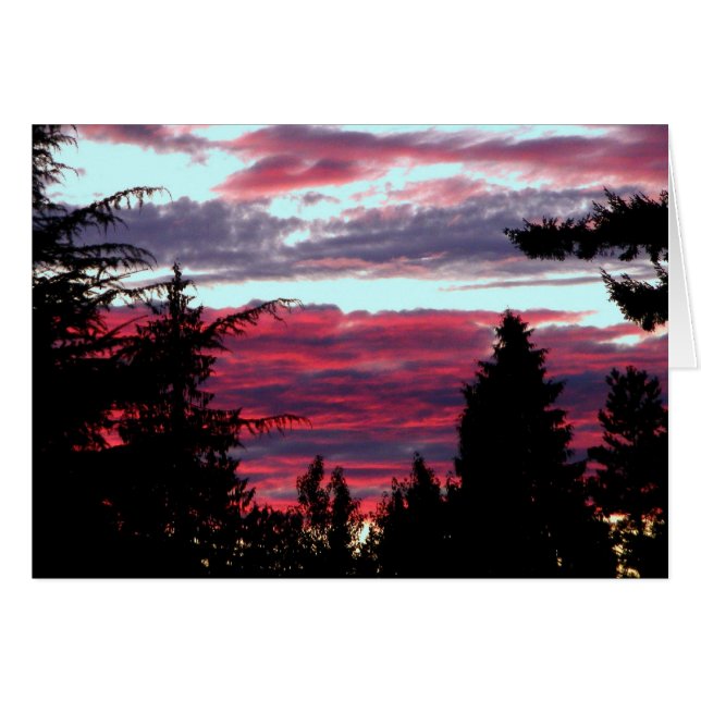 Cartão Por do sol brilhante (Frente horizontal)