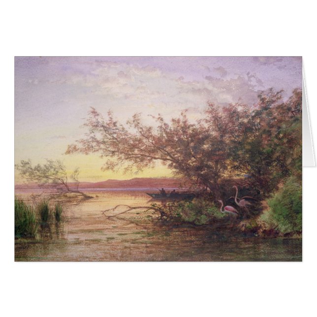 Cartão Por do sol, Camargue (Frente Horizontal)