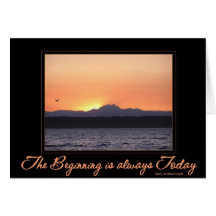 Por do sol com pássaro - o começo é sempre hoje