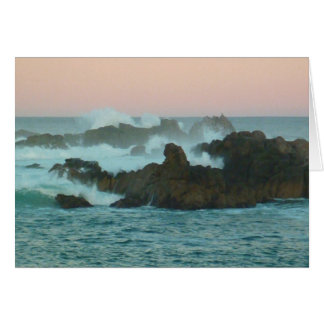 Cartão Por do sol cor-de-rosa