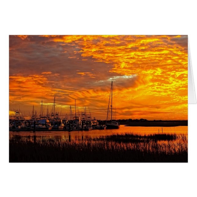 Cartão Por do sol da angra de Tolers (Frente horizontal)