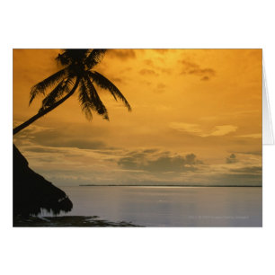 Cartão Por do sol da praia