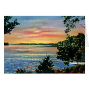 Cartão Por do sol de Huntersville North Carolina no