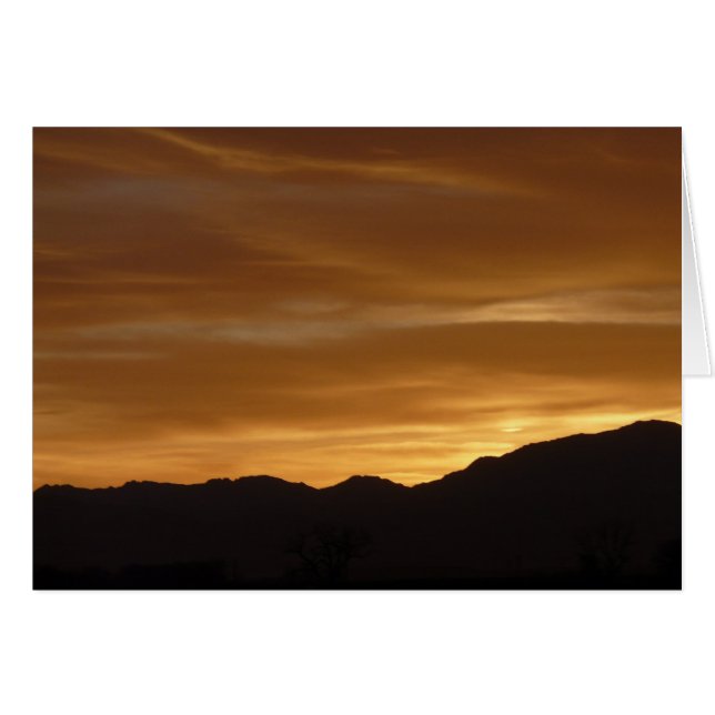 Cartão Por do sol de Wyoming (Frente Horizontal)