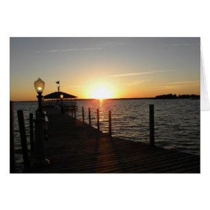 Cartão Por do sol do miradouro de OC