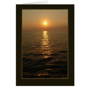 Cartão Por do sol do oceano