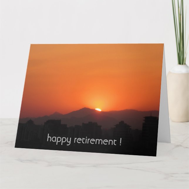 Cartão pôr do sol do ouro grande (Frente)