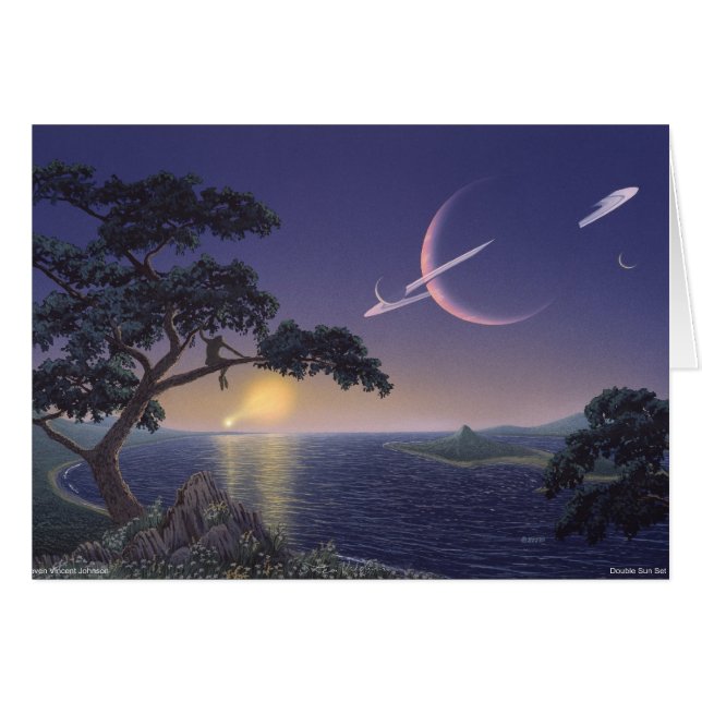 Cartão Por do sol dobro (Frente Horizontal)