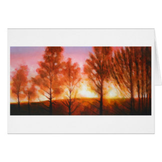 Cartão Por do sol dos plenos Verões
