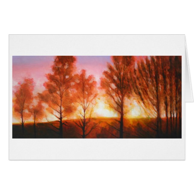 Cartão Por do sol dos plenos Verões (Frente horizontal)