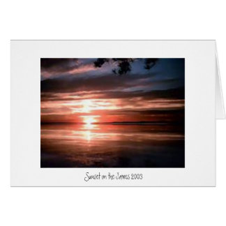 Cartão Por do sol em James River