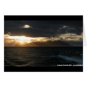Cartão Por do sol em Marettimo