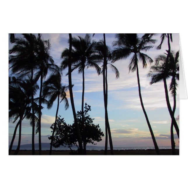 Cartão Pôr do Sol em Maui 1 (Frente Horizontal)