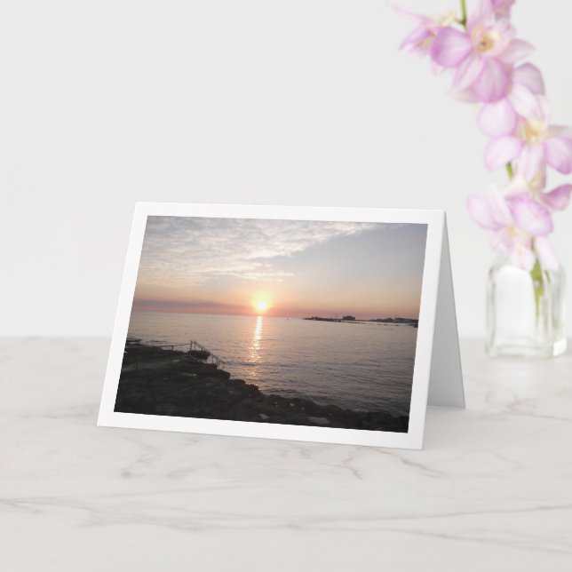 Cartão Pôr do sol em Pafos, Chipre (Orquídea)