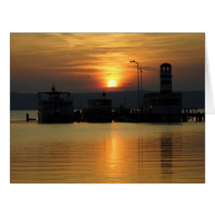 Cartão Por do sol em Podersdorf Burgenland