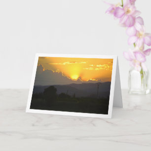 Cartão Pôr do sol laranja em Valência Espanha