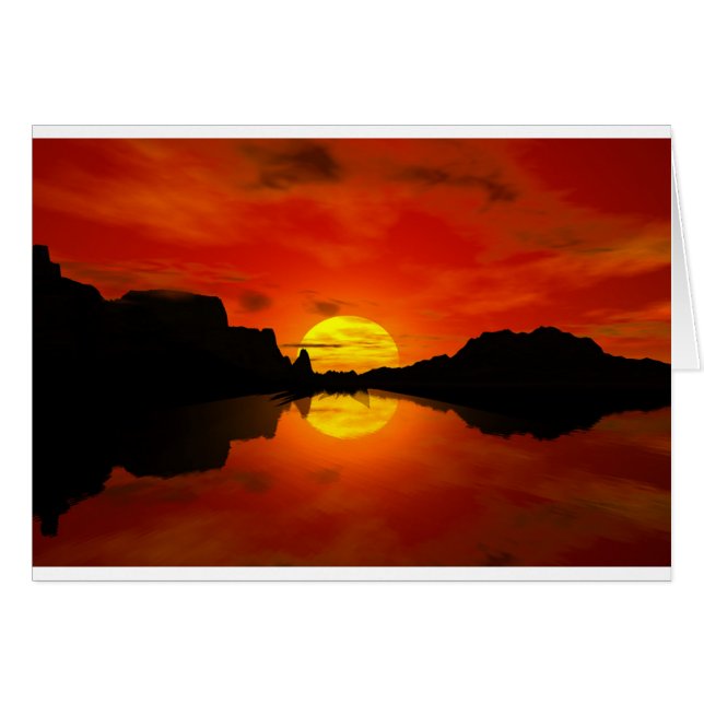 Cartão pôr do sol mágico (Frente Horizontal)