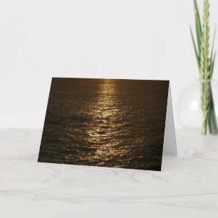 Cartão Pôr do Sol na Água Fotografia Oceânica Abstrata