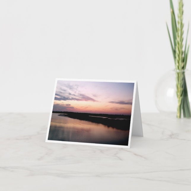 Cartão Pôr do sol no abrigo (Frente)