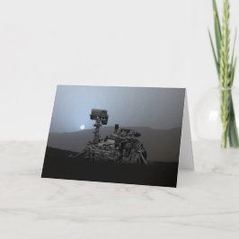 Cartão Pôr do sol no Mars Curiosity Rover