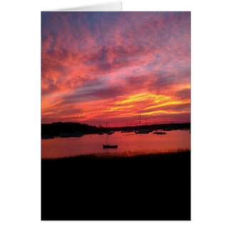 Cartão Por do sol no porto