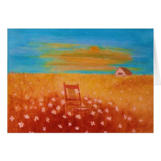 Cartão Por do sol nos campos (Frente Horizontal)