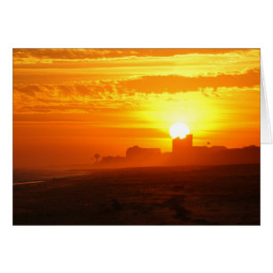 Cartão Por do sol que negligencia Emerald Isle