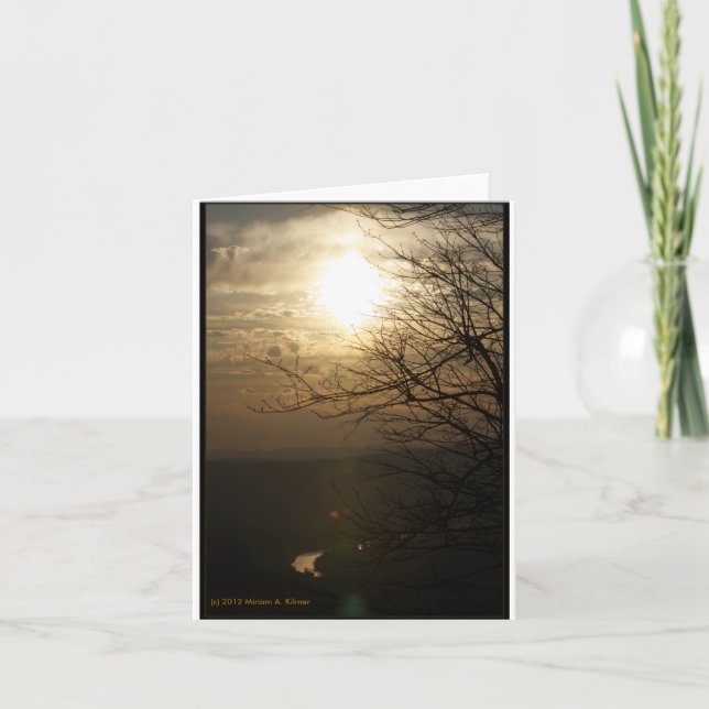 Cartão Por do sol: Rio de Shenandoah da movimentação da (Frente)