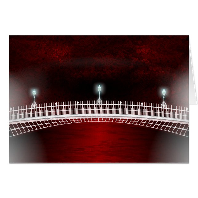 CARTÃO PÔR-DO-SOL SOBRE A PONTE DE HAPENNY (Frente Horizontal)