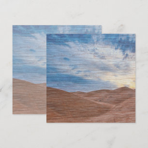Cartão Pôr do Sol Sobre Dunas de Areia em Foto de Textura