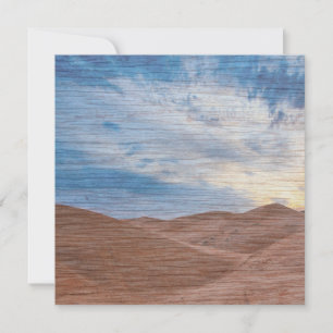 Cartão Pôr do Sol Sobre Dunas de Areia em Foto de Textura