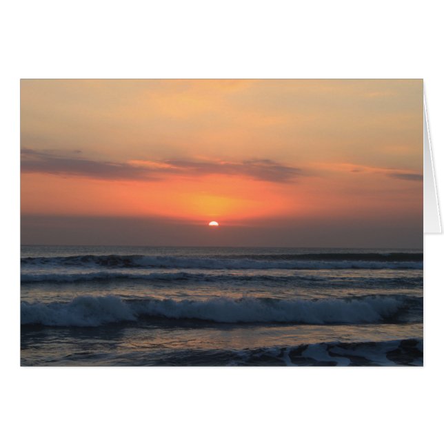 Cartão pôr do sol tropical (Frente Horizontal)