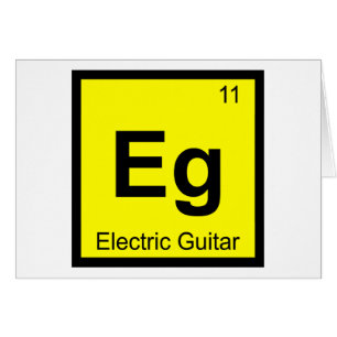Cartão Por exemplo - símbolo da química da música da