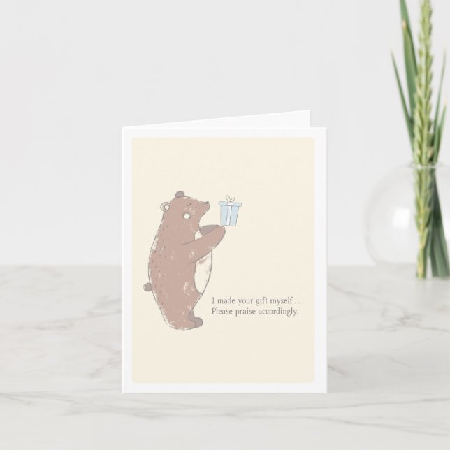 Cartão Por favor, elogie em conformidade. Engraçado pelo  (Frente)
