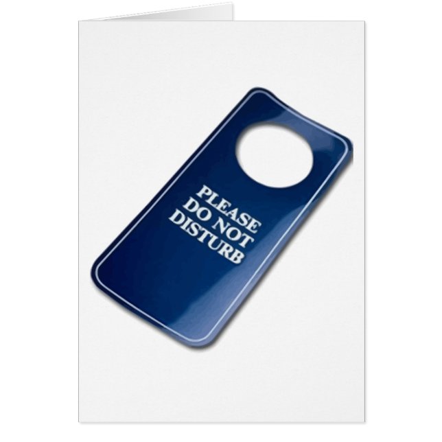 Cartão Por favor não perturbe (Frente)