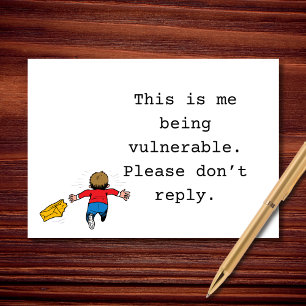 Cartão Por favor, não responda a esta emoção