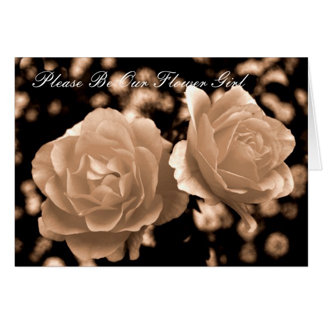 Cartão Por Favor, Seja Nossa Menina Flor (Frente Horizontal)