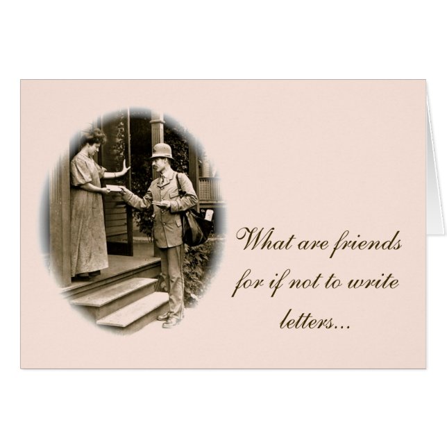 Cartão Por favor, Sr. Postman (Frente Horizontal)