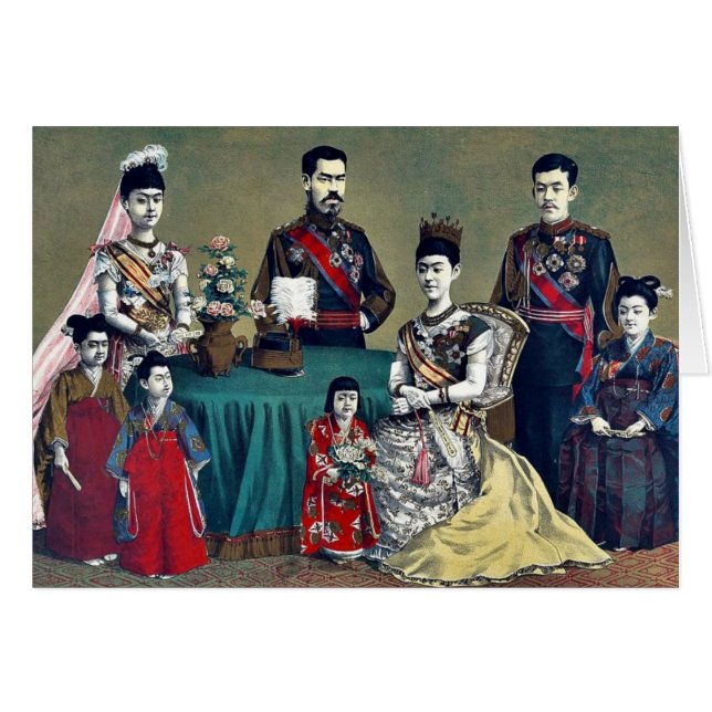 Cartão por Kasai, Torajiro, artista Ukiyo-e. (Frente Horizontal)