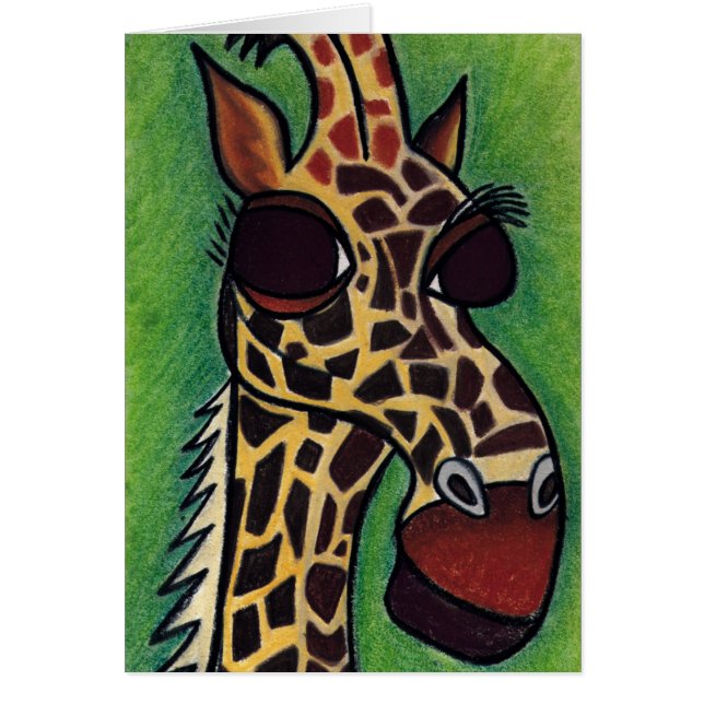 Cartão Por que o pescoço longo?  por Robyn Feeley (Frente)
