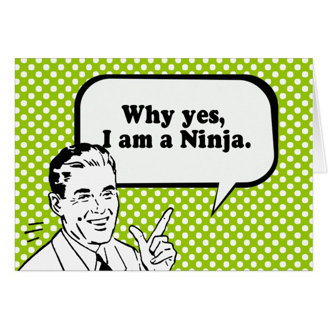 CARTÃO POR QUE SIM, EU SOU NINJA. (Frente Horizontal)