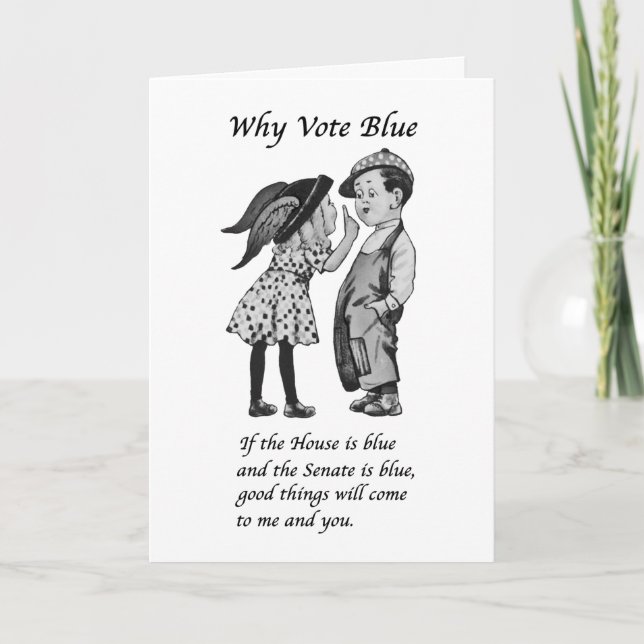 Cartão Por que votar azul em 2026 (Frente)