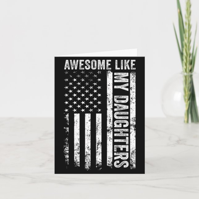 Cartão Por trás incrível como os homens da minha filha Pa (Frente)